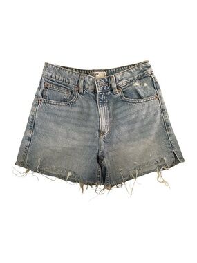 Garage Light Blue Distressed Denim Cutoff Shorts